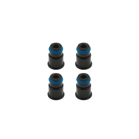 BLOX Racing 11mm Adapter Top (1/2in) w/Viton O-Ring & Retaining Clip (Set of 4) - Burkken Auto Parts