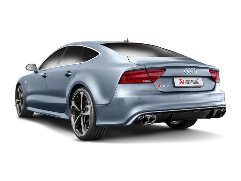 Akrapovic 14-17 Audi RS7 Sportback (C7) Evolution Line Cat Back (Titanium) w/ Carbon Tips - Burkken Auto Parts