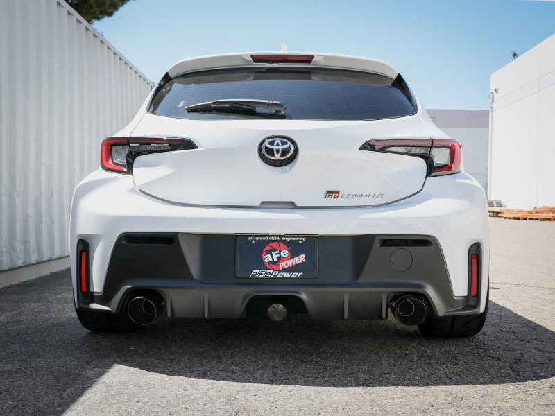 aFe 23-24 Toyota GR Corolla L3 1.6L (t) Gemini XV 3in to 2-1/2in Cat Back Exhaust w/ Black Tips - Burkken Auto Parts