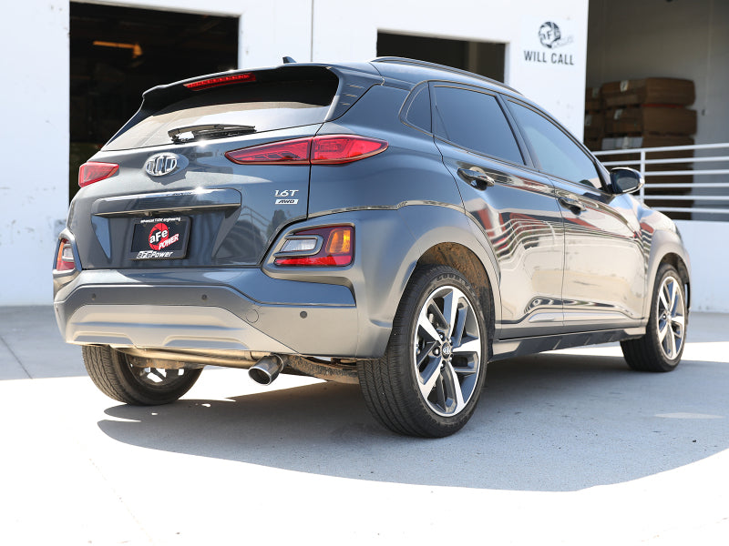 aFe Takeda 2.5in 304 SS Axle-Back Exhaust w/o Muffler w/Polish Tip 18-22 Hyundai Kona L4-1.6L(t) AWD - Burkken Auto Parts