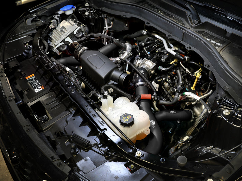 aFe 20-23 Ford Explorer ST V6 3.0L (tt) BladeRunner 2-3/4in Aluminum Cold Charge Pipe - Black - Burkken Auto Parts
