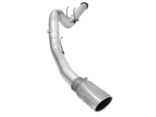 aFe Atlas Exhausts 5in DPF-Back Aluminized Steel Exhaust 2015 Ford Diesel V8 6.7L (td) Polished Tip - Burkken Auto Parts