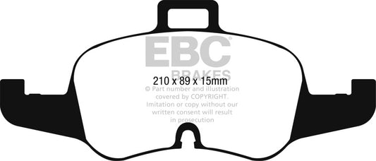 EBC 2016+ Audi TTS Quattro 2.0L Turbo Redstuff Front Brake Pads