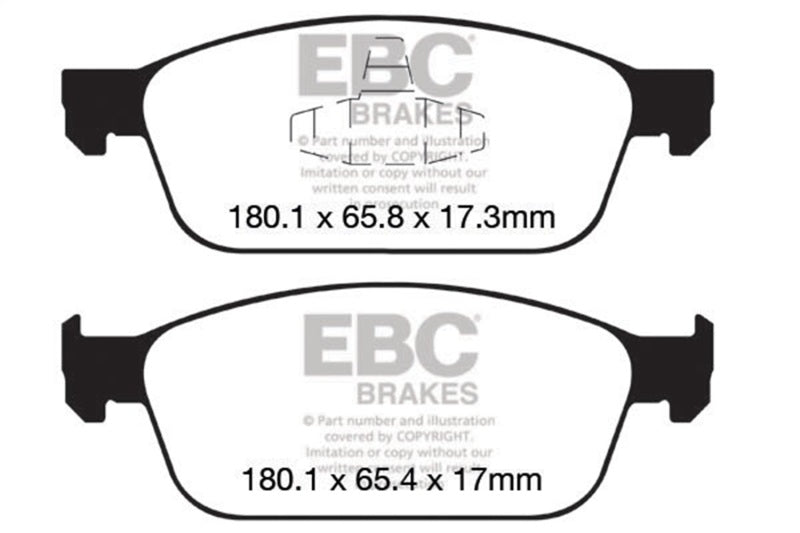 EBC 12+ Ford Focus 2.0 Turbo ST Greenstuff Front Brake Pads - Burkken Auto Parts