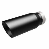 MagnaFlow Tip Stainless Black Coated Single Wall Round Single Outlet 5in Dia 4in Inlet 13in L - Burkken Auto Parts