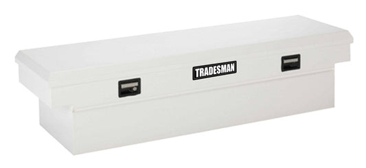 Tradesman Steel Cross Bed Truck C/O Tool Box (70in.) - White - Burkken Auto Parts