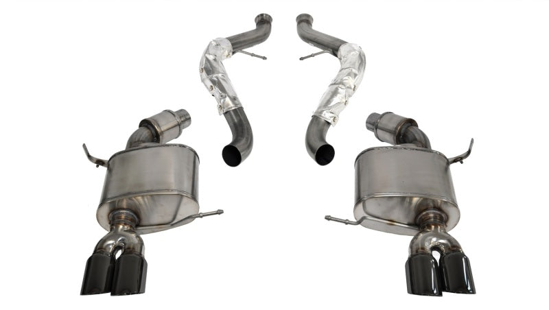 Corsa 2008-2012 BMW M3 E90 Black Sport Cat-Back Exhaust - Burkken Auto Parts