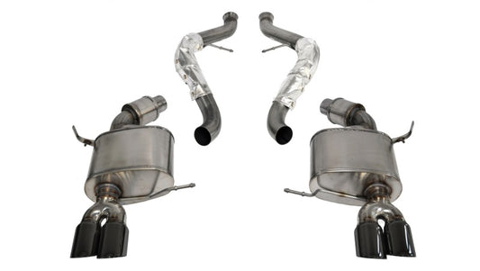Corsa 2008-2012 BMW M3 E90 Black Sport Cat-Back Exhaust - Burkken Auto Parts