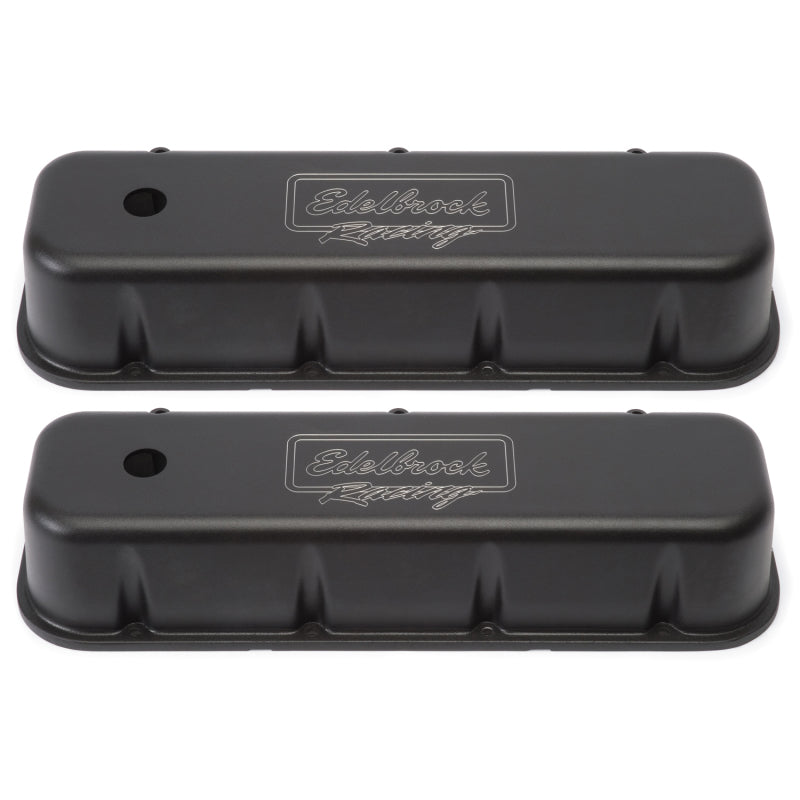 Edelbrock Valve Cover Victor Series Chevrolet 1965 and Later 396-502 V8 Tall Black - Burkken Auto Parts