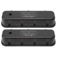 Edelbrock Valve Cover Victor Series Chevrolet 1965 and Later 396-502 V8 Tall Black - Burkken Auto Parts