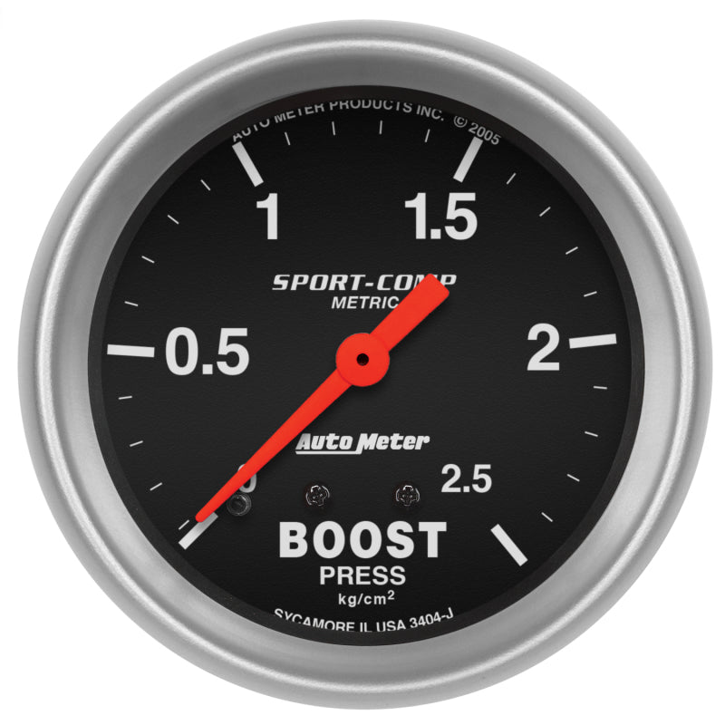Autometer Sport-Comp 66.7mm METRIC 0-4kg/Cm2 Mechanical Boost Gauge - Burkken Auto Parts