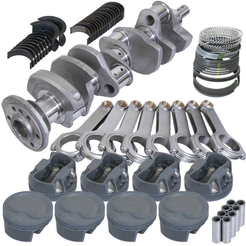 Eagle Chevy 350 3.750in Crank 6.000in H-Beam -16cc Inv Dome 4.040in Pistons Balanced Assembly - Burkken Auto Parts