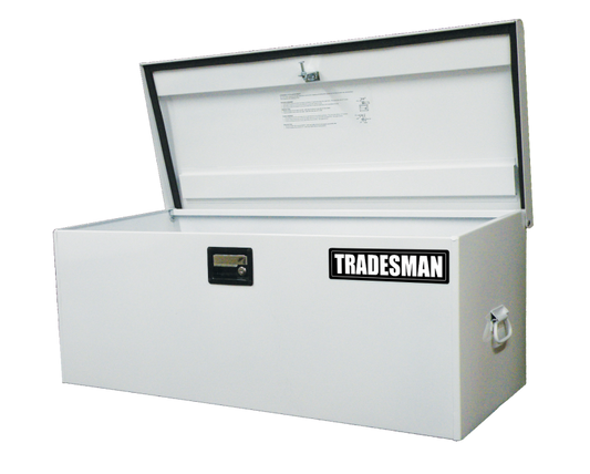 Tradesman Steel Job Site Box/Chest (Light Duty/Large) (42.75in.) - White - Burkken Auto Parts