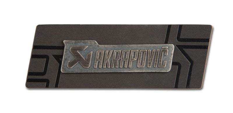 Akrapovic Silver sign badge - Burkken Auto Parts