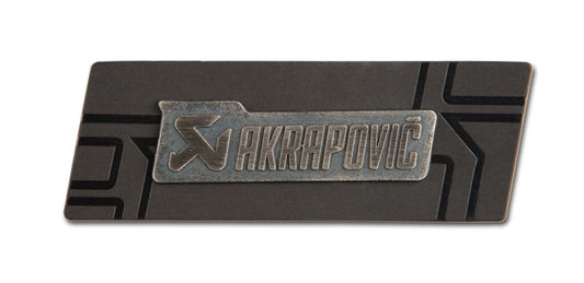 Akrapovic Silver sign badge - Burkken Auto Parts