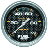 Autometer Carbon Fiber 2 5/8in 0-100 PSI Digital Stepper Motor Fuel Press Gauge - Burkken Auto Parts