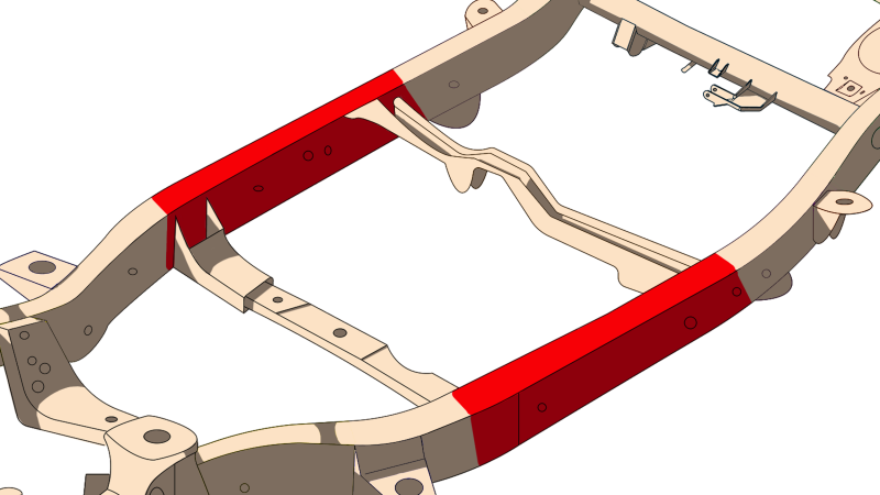 Rust Buster 2003-2009 Toyota 4Runner Center Frame Repair Kit - Right