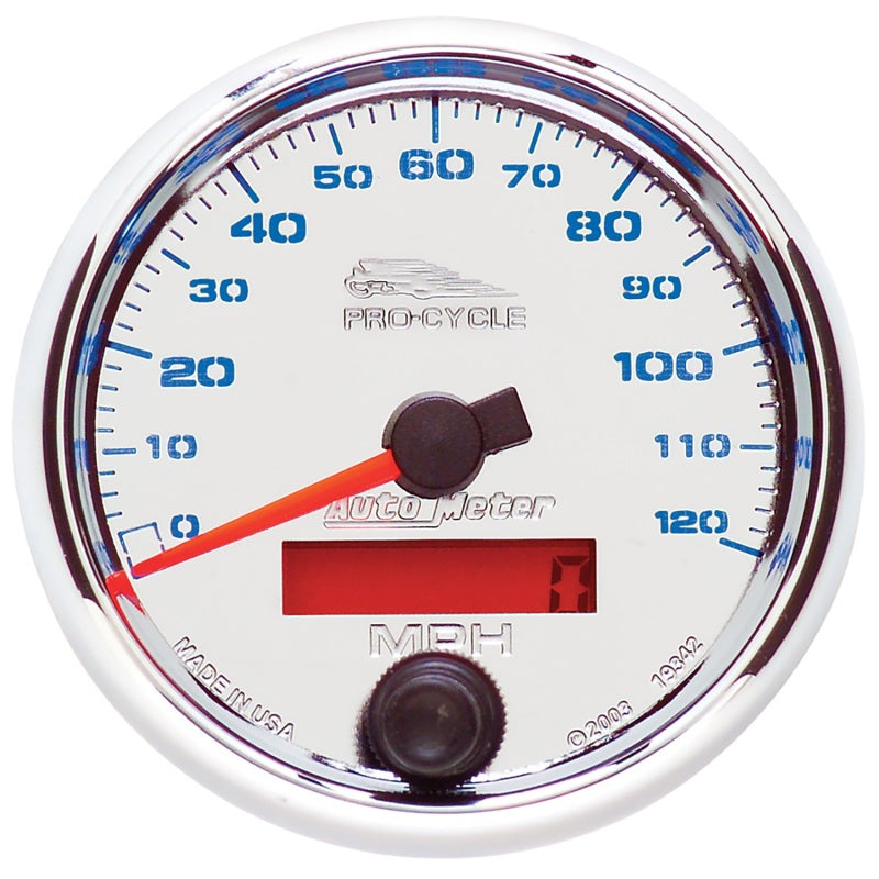 Autometer Pro-Cycle Gauge Speedo 2 5/8in 120 Mph Elec Chrome - Burkken Auto Parts