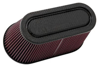 K&N Filter Univ Air Filter Carb Fib T/B 3-1/2in FLG OD / 12x6in B / 9-15/16x3-15/16in T / 6in H - Burkken Auto Parts