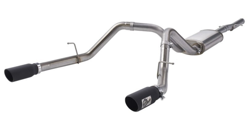 aFe Apollo GT Series 3 IN 409 SS Cat-Back Exhaust System w/ Black Tip GM Sierra 1500 09-18 - Burkken Auto Parts
