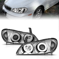 ANZO 2000-2004 Infiniti I30 Projector Headlights w/ Halo Chrome - Burkken Auto Parts