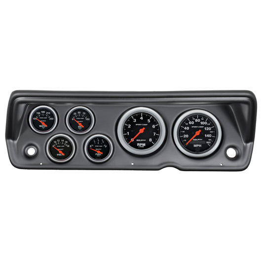Autometer Sport-Comp 70-76 Duster/ Demon/ Dart Dash Kit 6pc Tach / MPH / Fuel / Oil / WTMP / Volt - Burkken Auto Parts