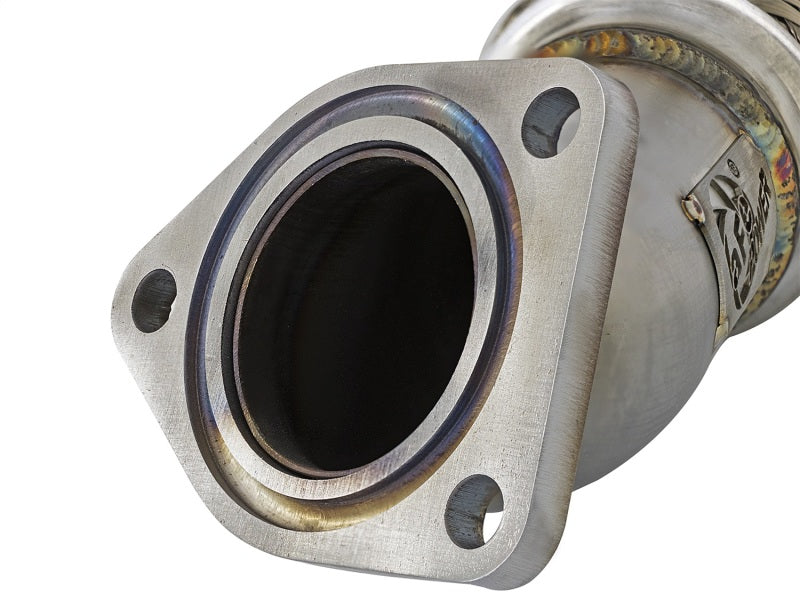 aFe Power Elite Twisted Steel 16-17 Honda Civic I4-1.5L (t) 2.5in Rear Down-Pipe Mid-Pipe - Burkken Auto Parts