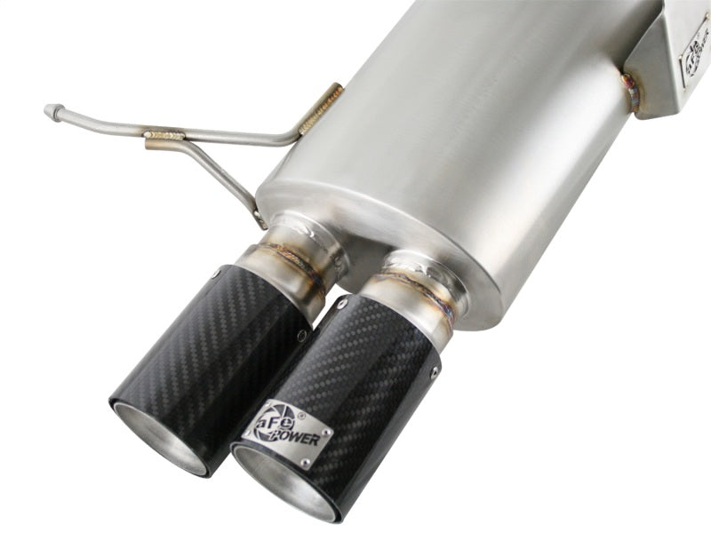 aFe MACHForce XP Exhaust Cat-Back 2.5in Dia Carbon Fiber Tips SS-304 08-13 BMW M3 (E90) V8 4.0L - Burkken Auto Parts