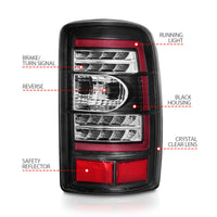 ANZO 2000-2006 Chevrolet Tahoe LED Tail Lights w/ Clear Lens Black Housing - Burkken Auto Parts