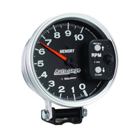 Autometer 5 inch 10,000 RPM w/ Peak Memory Pedestal Tachometer Auto Gauge - Black - Burkken Auto Parts