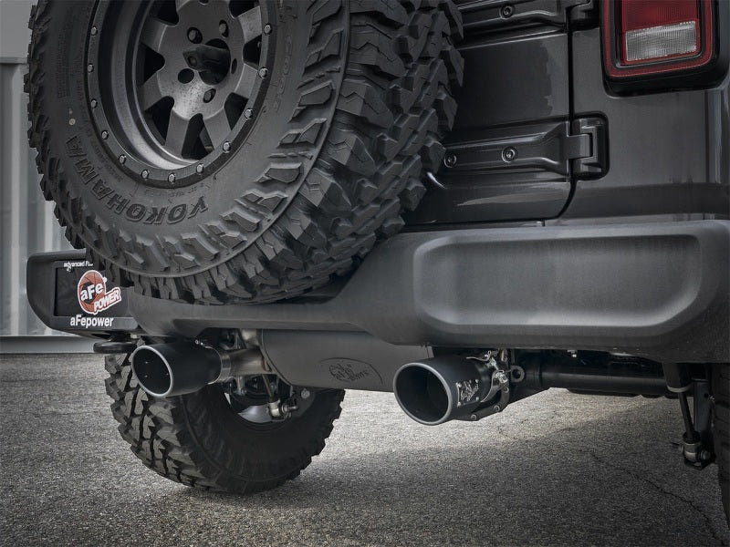 aFe Rebel Series 2.5in 409 SS Axle-Back Exhaust w/ Black Tips 2018+ Jeep Wrangler (JL) V6 3.6L - Burkken Auto Parts