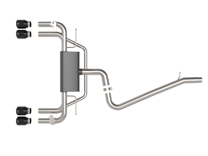 aFe MACHForce XP 3in-2.5in 304SS Exhaust Cat-Back 15-20 Audi S3 L4-2.0L (t) - Black Tips - Burkken Auto Parts
