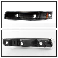 xTune Chevy Silverado 99-02 Amber Reflector Bumper Lights Black CBL-JH-CS99-AM-BK - Burkken Auto Parts
