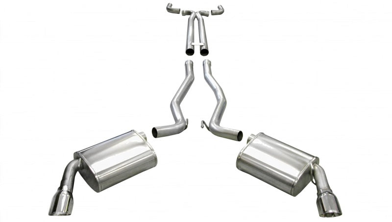 Corsa 2010-2013 Chevrolet Camaro Convertible SS 6.2L V8 Manual Polished Sport Cat-Back + XO Exhaust - Burkken Auto Parts