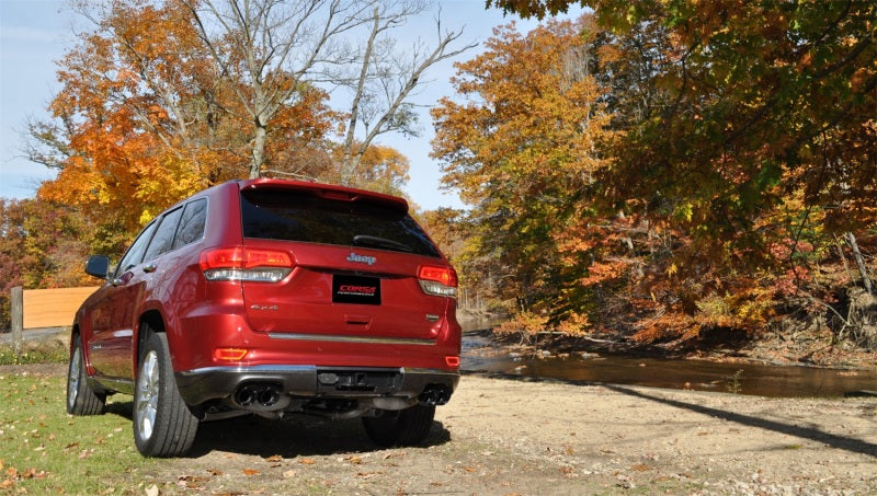 Corsa 2014-2021 Jeep Grand Cherokee Summit Edition Black 2.5in Dual Rear Exit Cat-Back Exhaust - Burkken Auto Parts