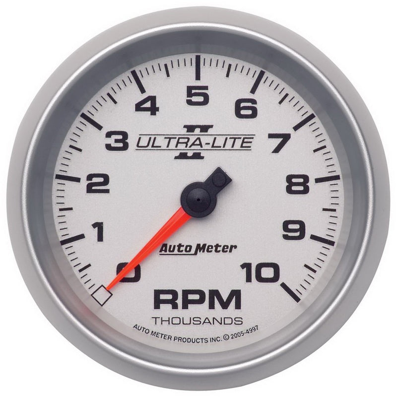 Autometer Ultra-Lite II 3-3/8in 10000 RPM In-Dash Tachometer - Burkken Auto Parts
