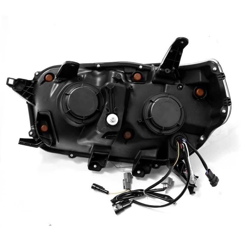 AlphaRex 10-13 Toyota 4Runner NOVA LED Proj Headlights Plank Style Alpha Black w/Seq Signal/DRL - Burkken Auto Parts