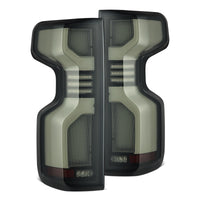 AlphaRex 19-24 Chevy Silverado 1500 / 20-24 2500HD/3500HD LUXX-Series LED Tail Lights Black - Burkken Auto Parts