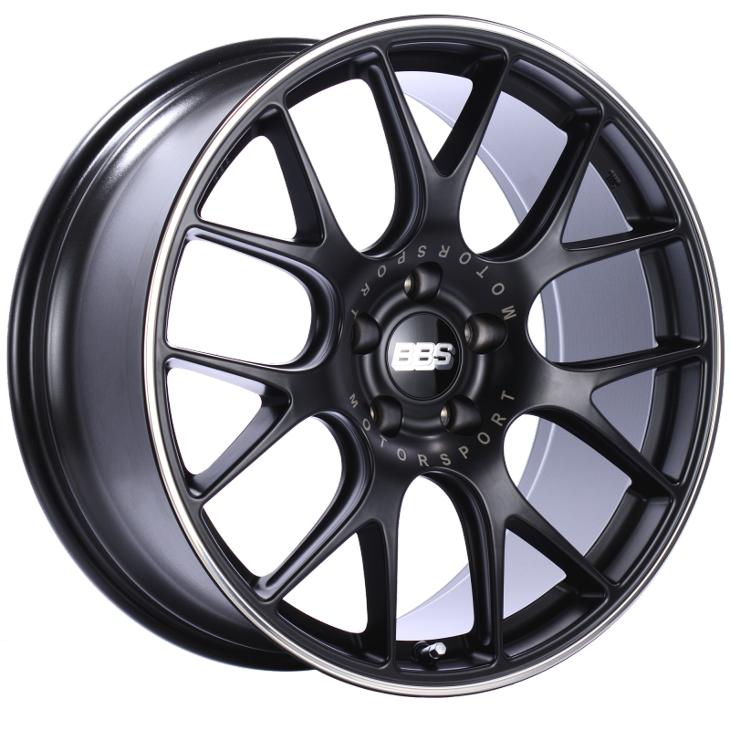 BBS CH-R 20x9 5x112 ET25 Satin Black Polished Rim Protector Wheel -82mm PFS/Clip Required - Burkken Auto Parts