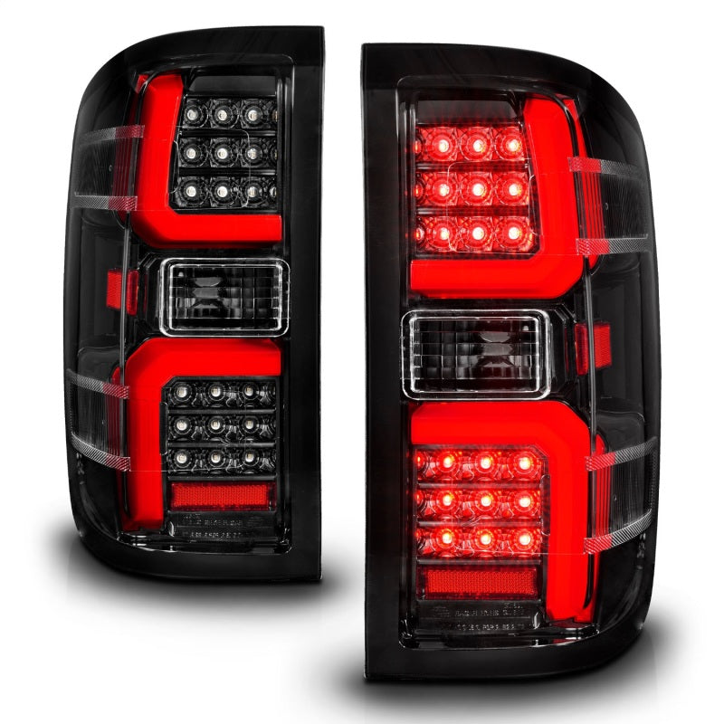 ANZO 15-19 Chevrolet Silverado 2500 HD/3500 HD LED Taillight w/ Sequential Black Housing/Clear Lens - Burkken Auto Parts