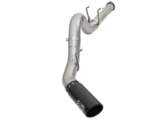 aFe ATLAS 5in DPF-Back Alum Steel Exhaust System w/Black Tip 2017 Ford Diesel Trucks V8-6.7L (td) - Burkken Auto Parts