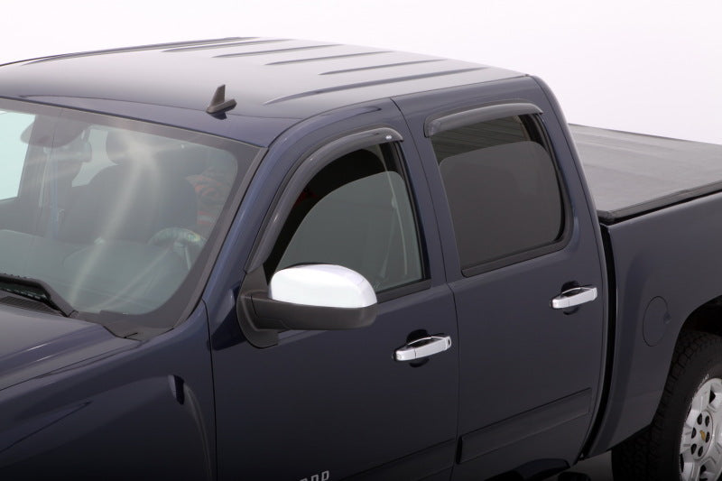 AVS 07-13 Chevy Avalanche Ventvisor Outside Mount Window Deflectors 4pc - Smoke - Burkken Auto Parts