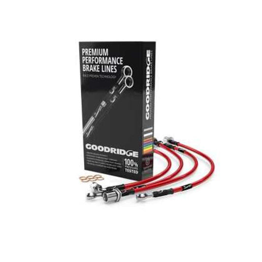 Goodridge 2015 Audi Q3 Stainless Steel Brake Lines - Red - Burkken Auto Parts