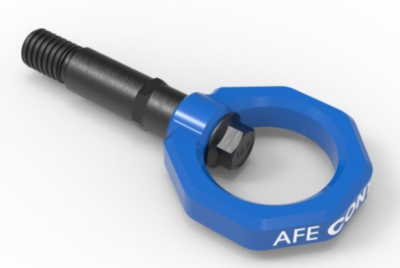aFe Control Rear Tow Hook Blue 20-21 Toyota GR Supra (A90) - Burkken Auto Parts