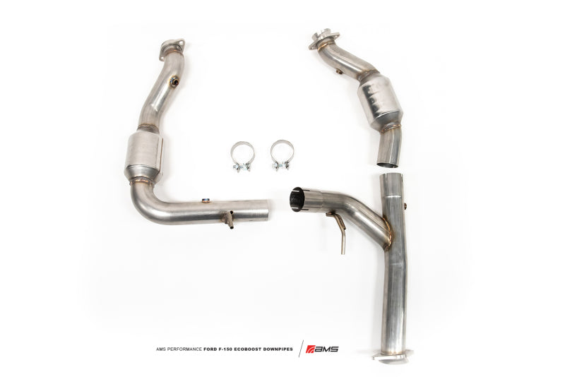 AMS Performance 2015+ Ford F-150 3.5L Ecoboost (Excl Raptor) Federal EPA Compliant Catted Downpipe - Burkken Auto Parts