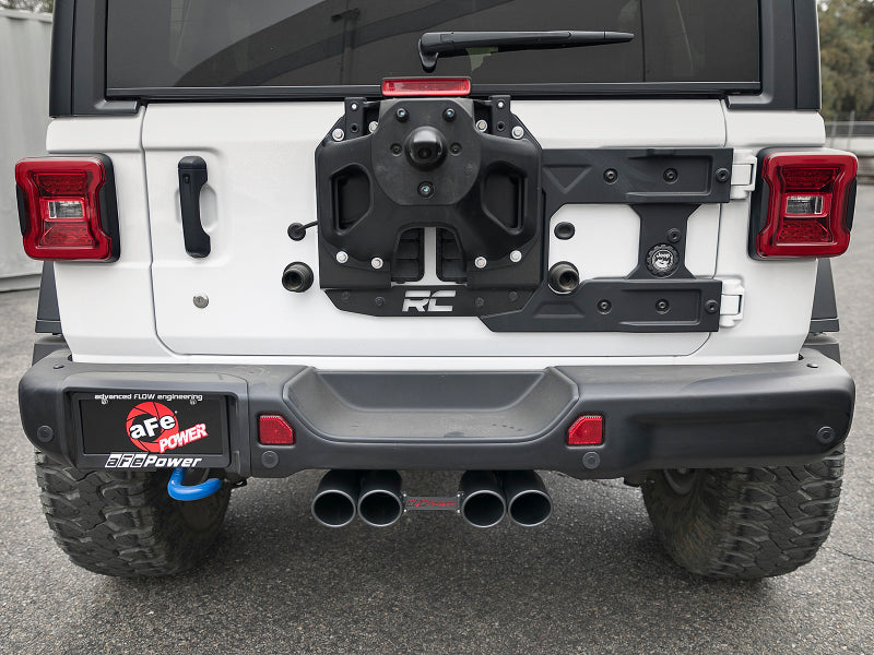 aFe Rebel Series 2.5in 304 SS Cat-Back Exhaust w/ Black Tip 18-20 Jeep Wrangler (JL) - Burkken Auto Parts