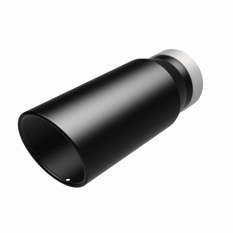 MagnaFlow Tip Stainless Black Coated Single Wall Round Single Outlet 5in Dia 4in Inlet 13in L - Burkken Auto Parts