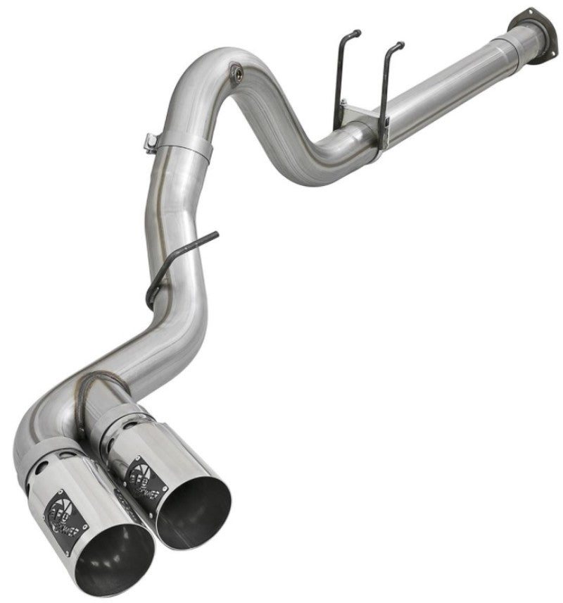 aFe Power 15-16 Ford F250/F350 6.7L Diesel Rebel XD 4in 409 SS DPF-Back Exhaust System - Pol Tips - Burkken Auto Parts