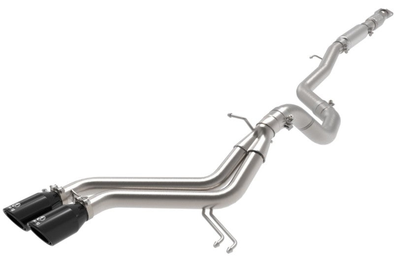 aFe Takeda 2-1/2in to 3in SS-304 Cat-Back Exhausts w/ Black Tip 13-17 Hyundai Veloster L4-1.6L - Burkken Auto Parts