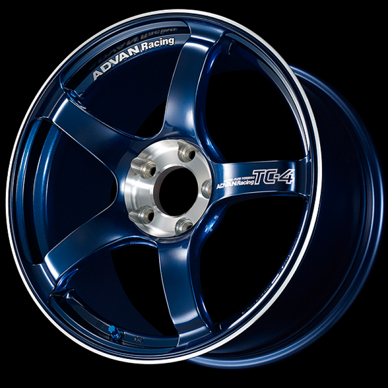 Advan TC-4 SE 15x5.0 / +45 Offset / 4x100 / 63mm Bore / Racing Indigo Blue and Diamond Cut - Burkken Auto Parts